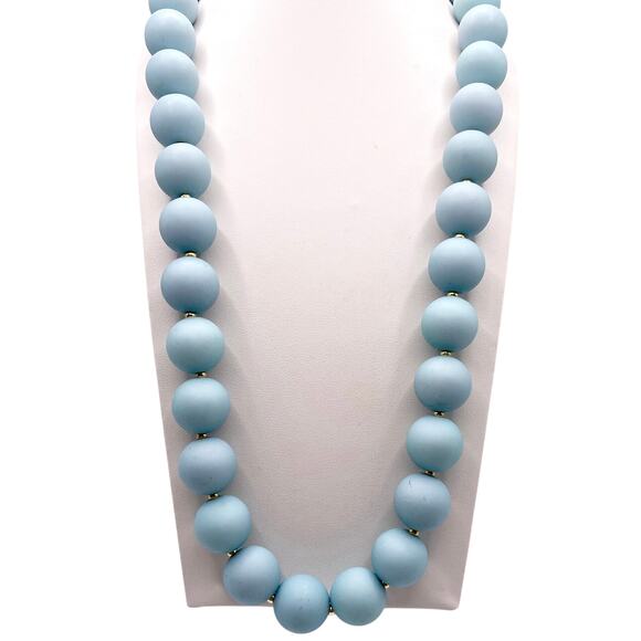 Gorjana Iris Statement Sky Blue Lucite Necklace New with Tag - Picture 3 of 7
